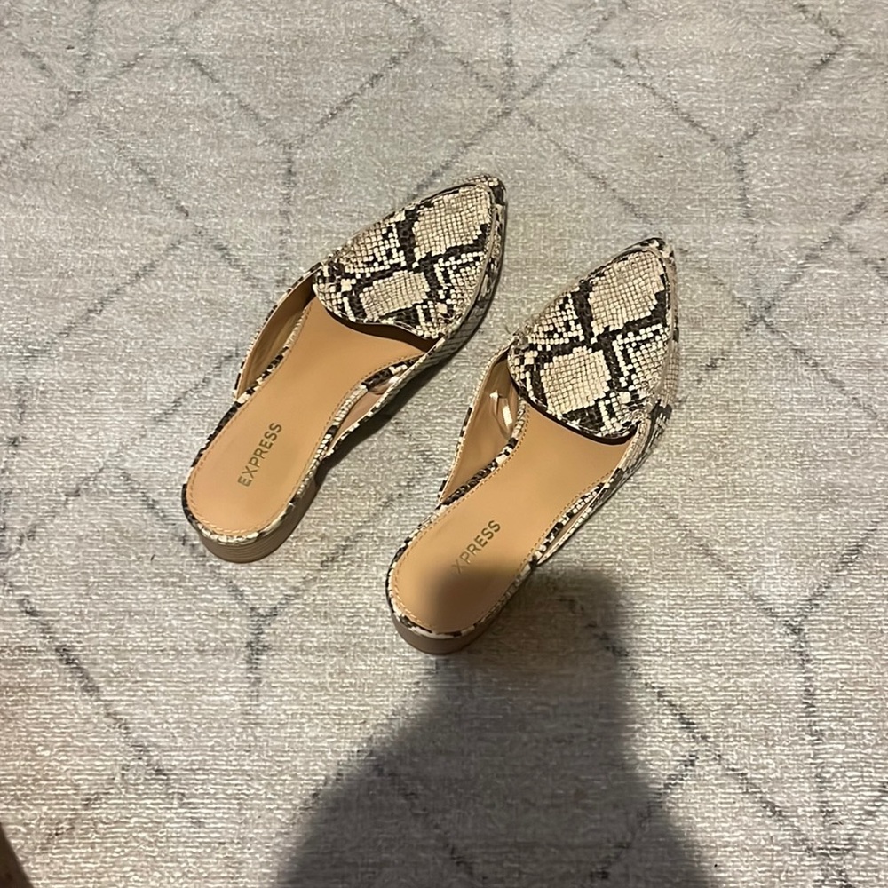 Express snake print flats